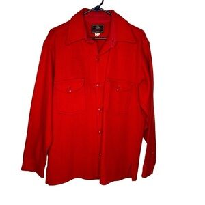 Vtg Johnson Men’s Wool Hunting Shacket Size 16 (S/M) ? Red